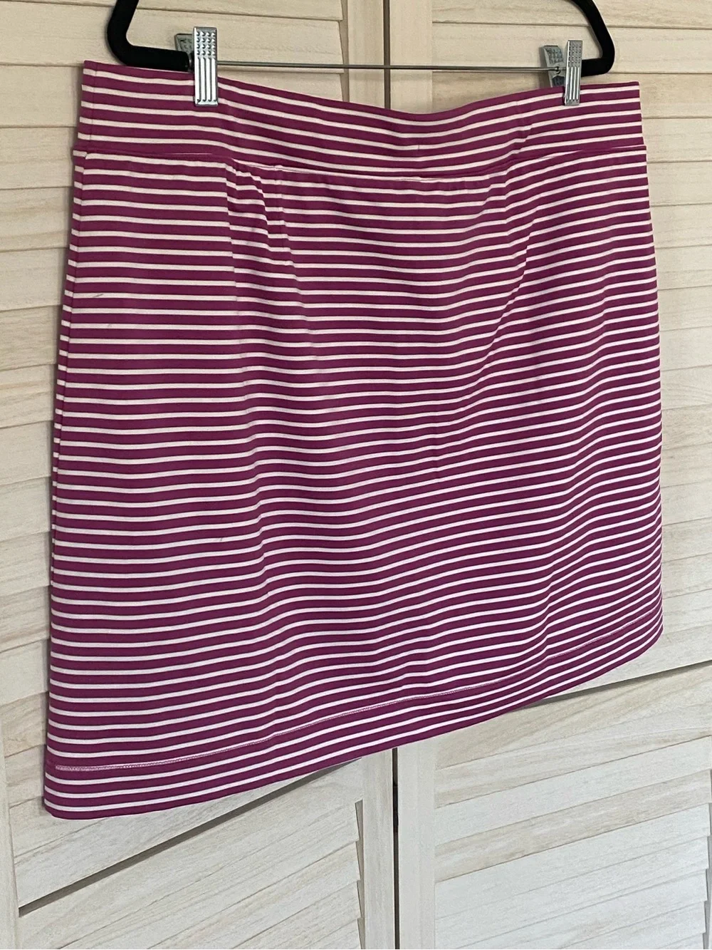 Chico’s Wild Mulberry Striped  Knit UPF 50 Skirt Skort SZ XL NWT Activewear
